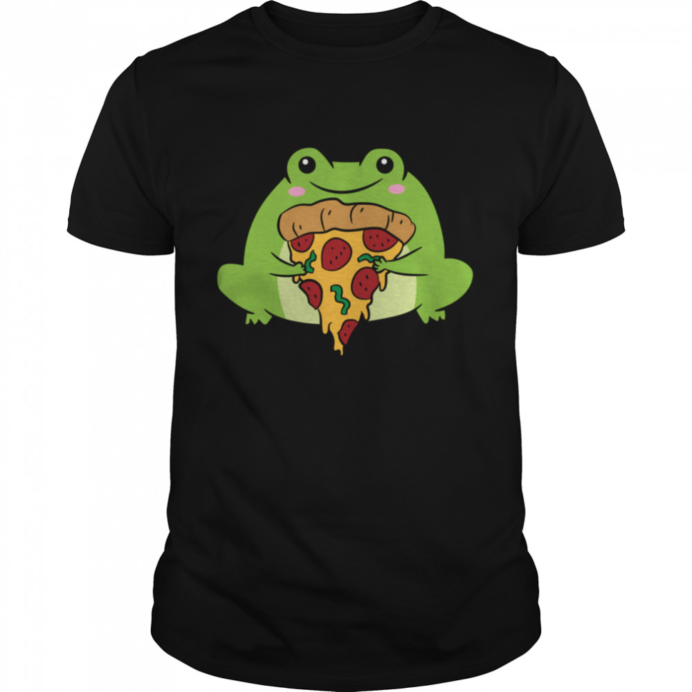 Frog With Pizza Love Pizza And Frogs Shirt