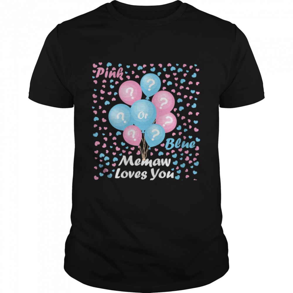 Gender Reveal Pink or blue mommy loves you Shirt