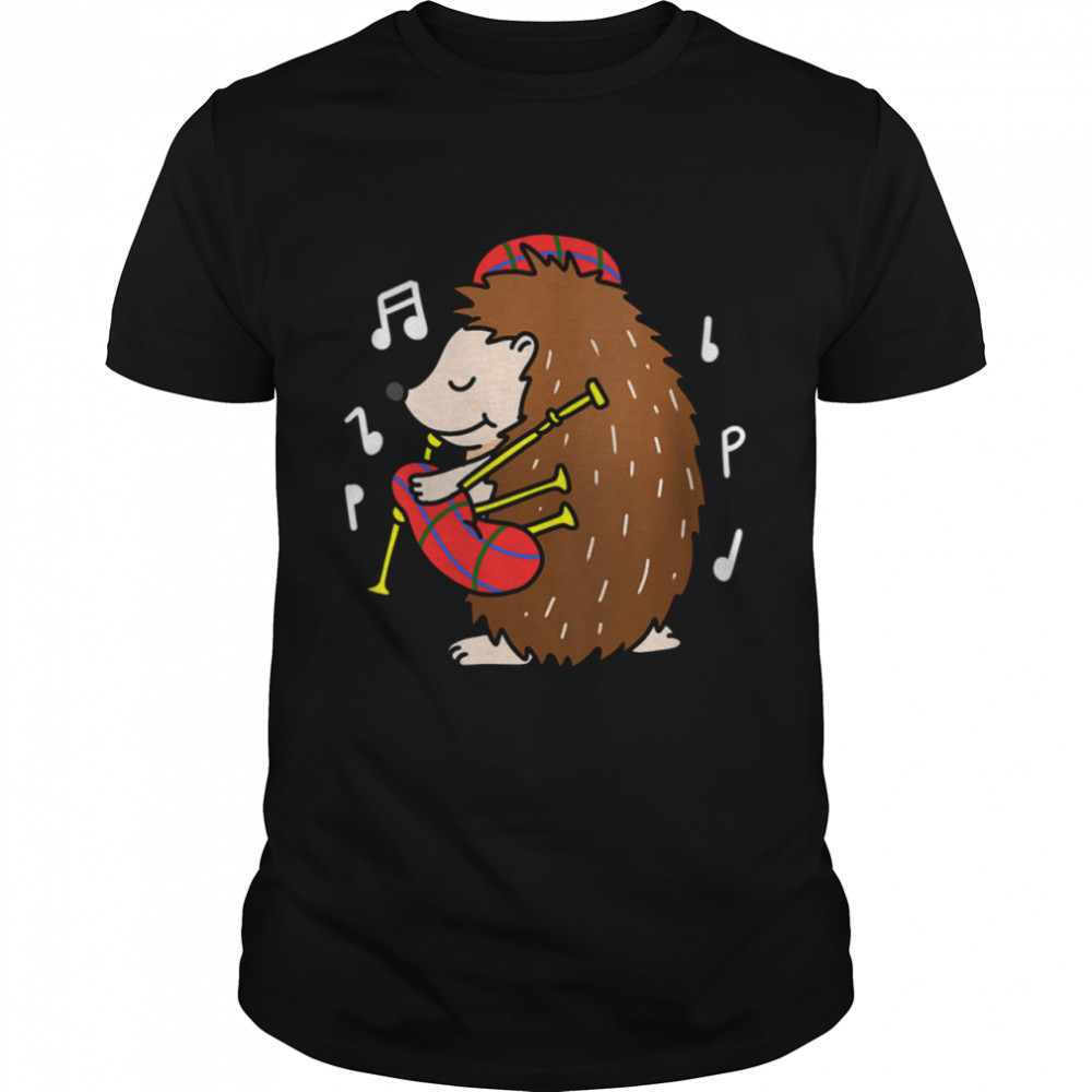 Hedgehog Playing Bagpipe For Bagpiper shirt