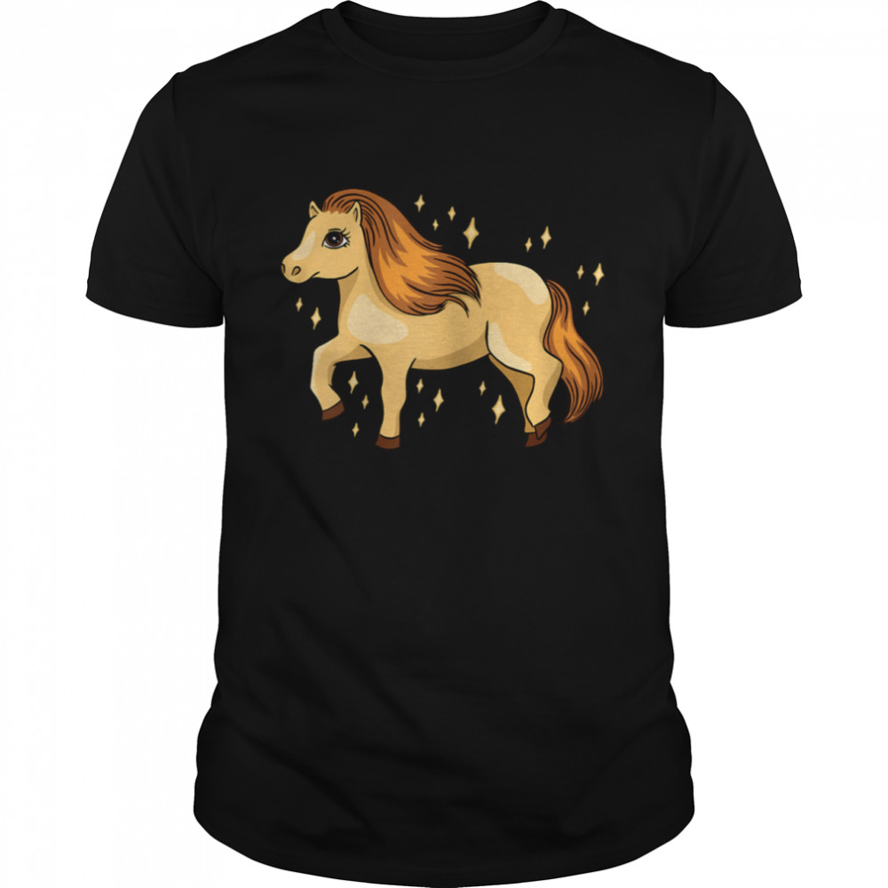 Horse motif riding girl shetland pony love Shirt