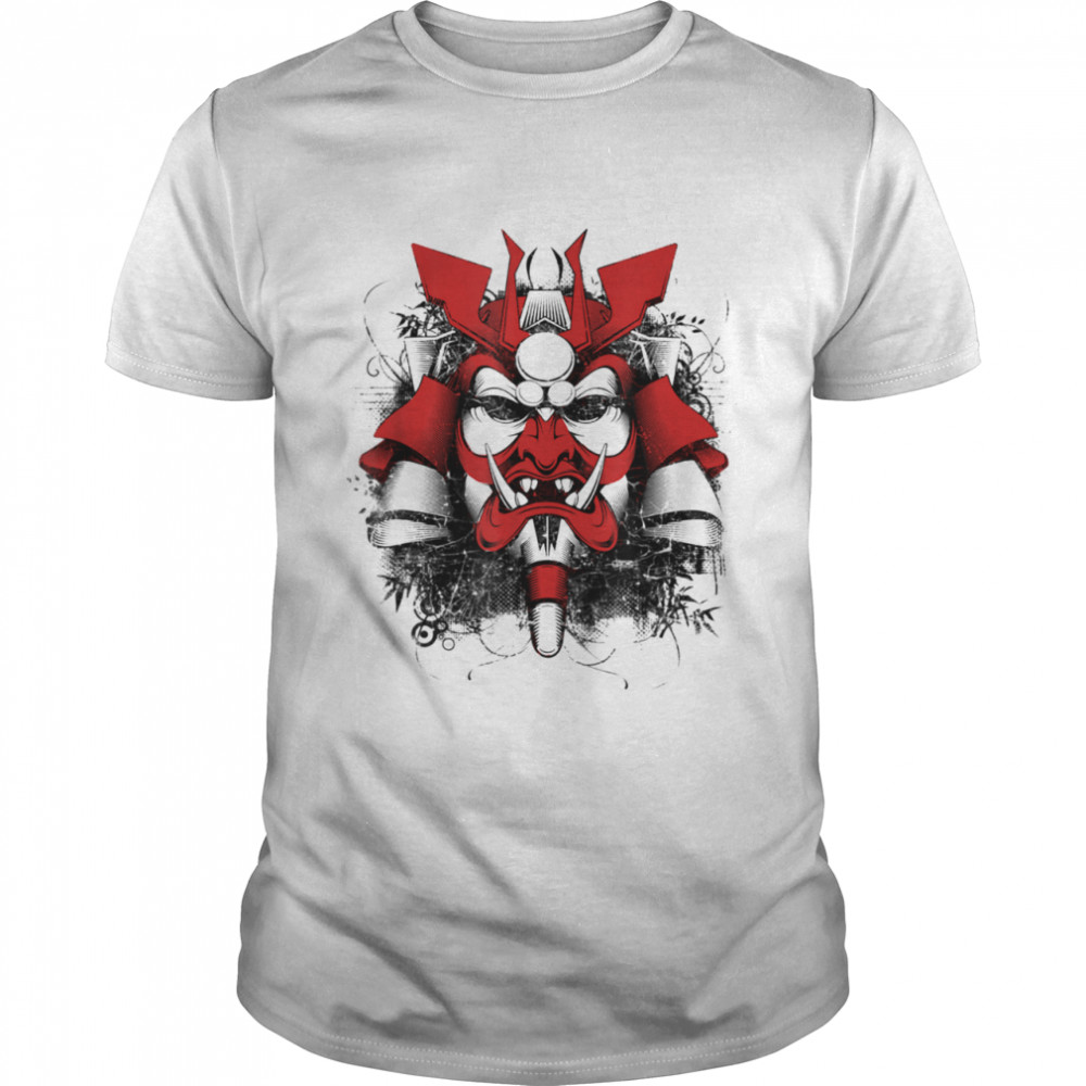 Japanese Demon Art face Skull Devil Oni Harajuku Aesthetic Shirt