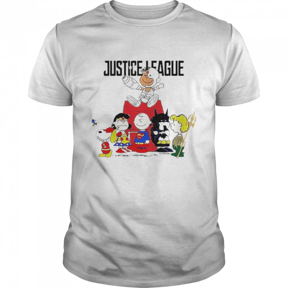 Justice League The Peanuts characters shirt