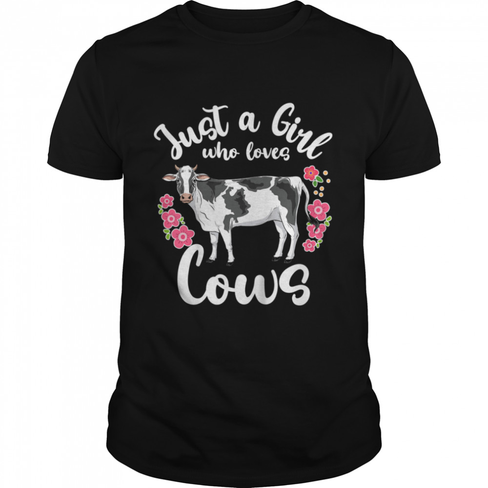 Kids Cow Just a Girl Who Loves Cows  Classic Men's T-shirt