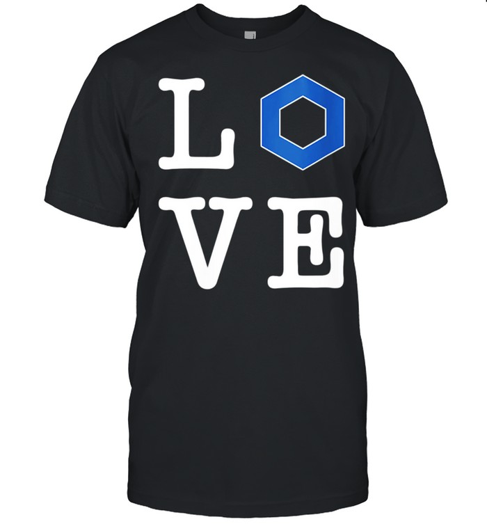 Love Chainlink Crypto Cryptocurrency Hodl Link Logo shirt