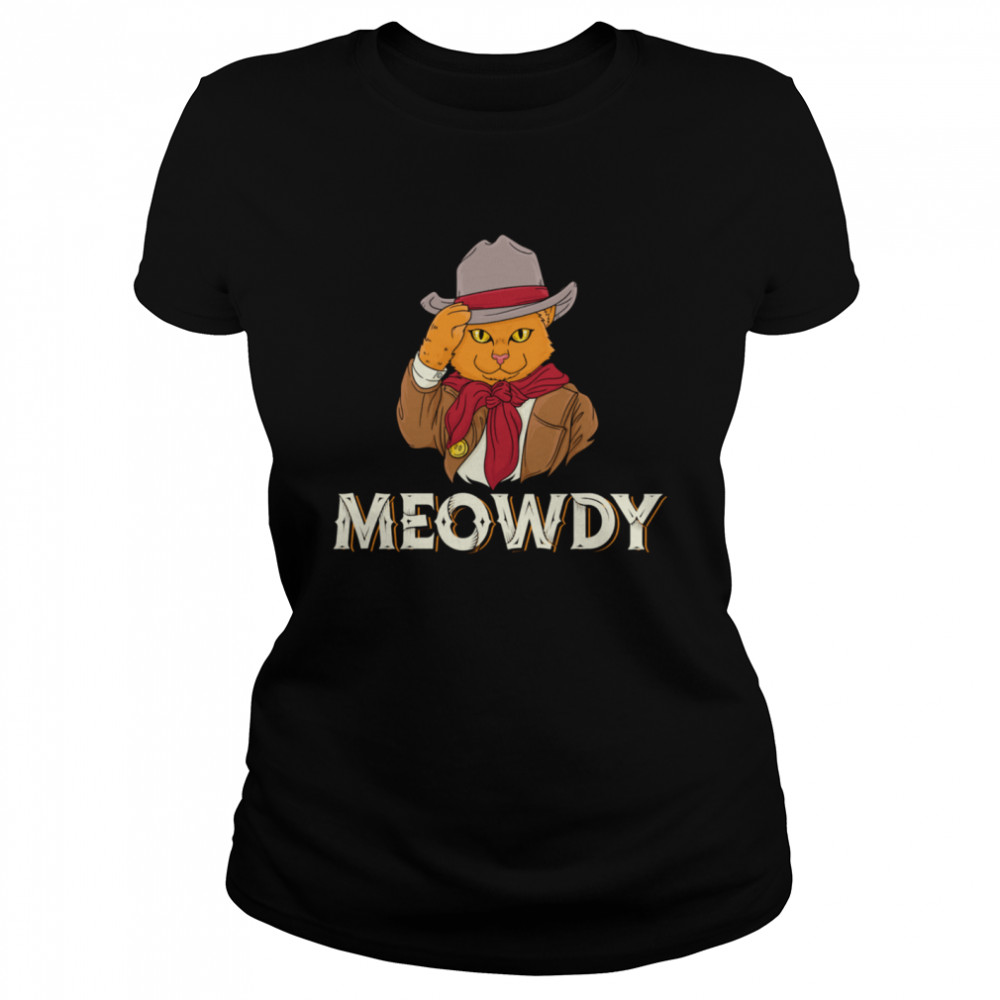 Meowdy Cats Cowboy Howdy Western  Classic Women's T-shirt