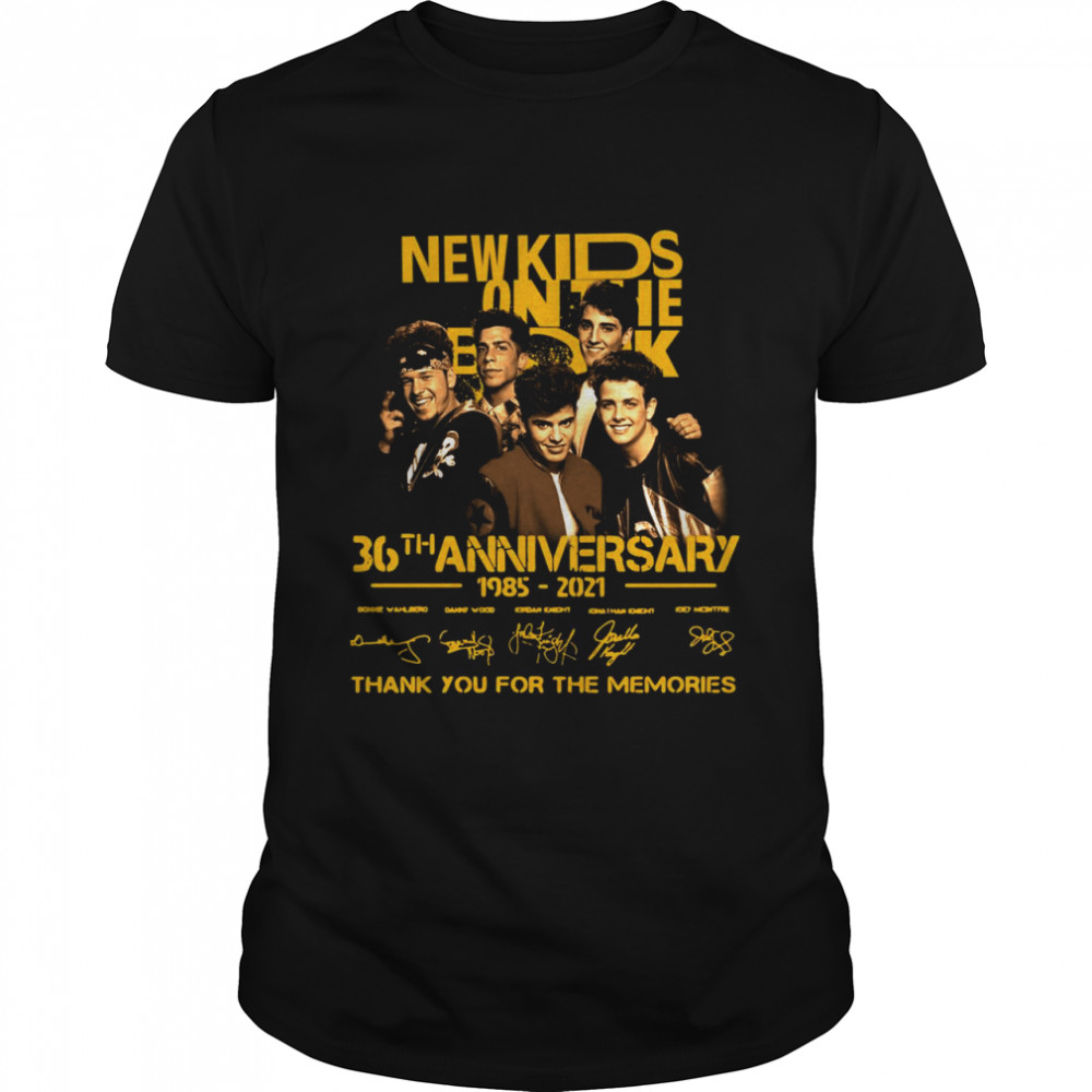 New Kids On The Block 36th anniversary 1985 2021 thank you for the memories signatures shirt