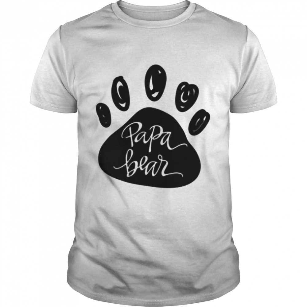 Papa Bear Paw for Daddy Me Set Hand Lettered Dad Shirt