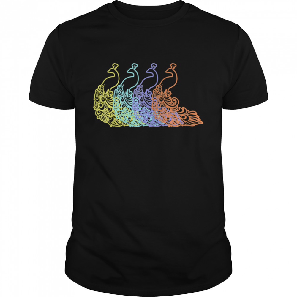 Peacock Retro Animal Shirt