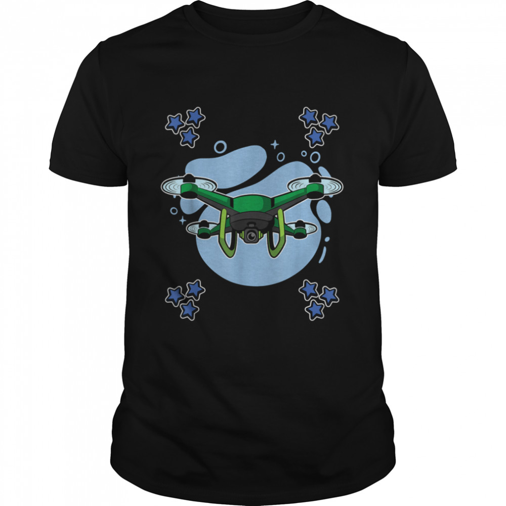 Quadcopters Art Drone Drawing Stars Boys Quadcopter Shirt