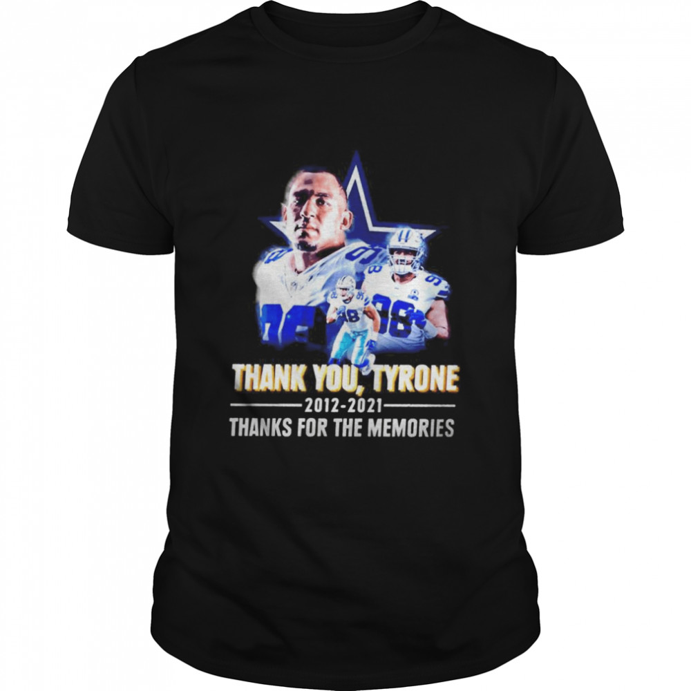 Thank you Tyrone 2012 2021 thanks for the memories shirt
