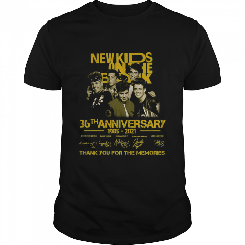 The New Kids On The Block 36th Anniversary 1985 2021 Signatures Thank You For The Memories shirt