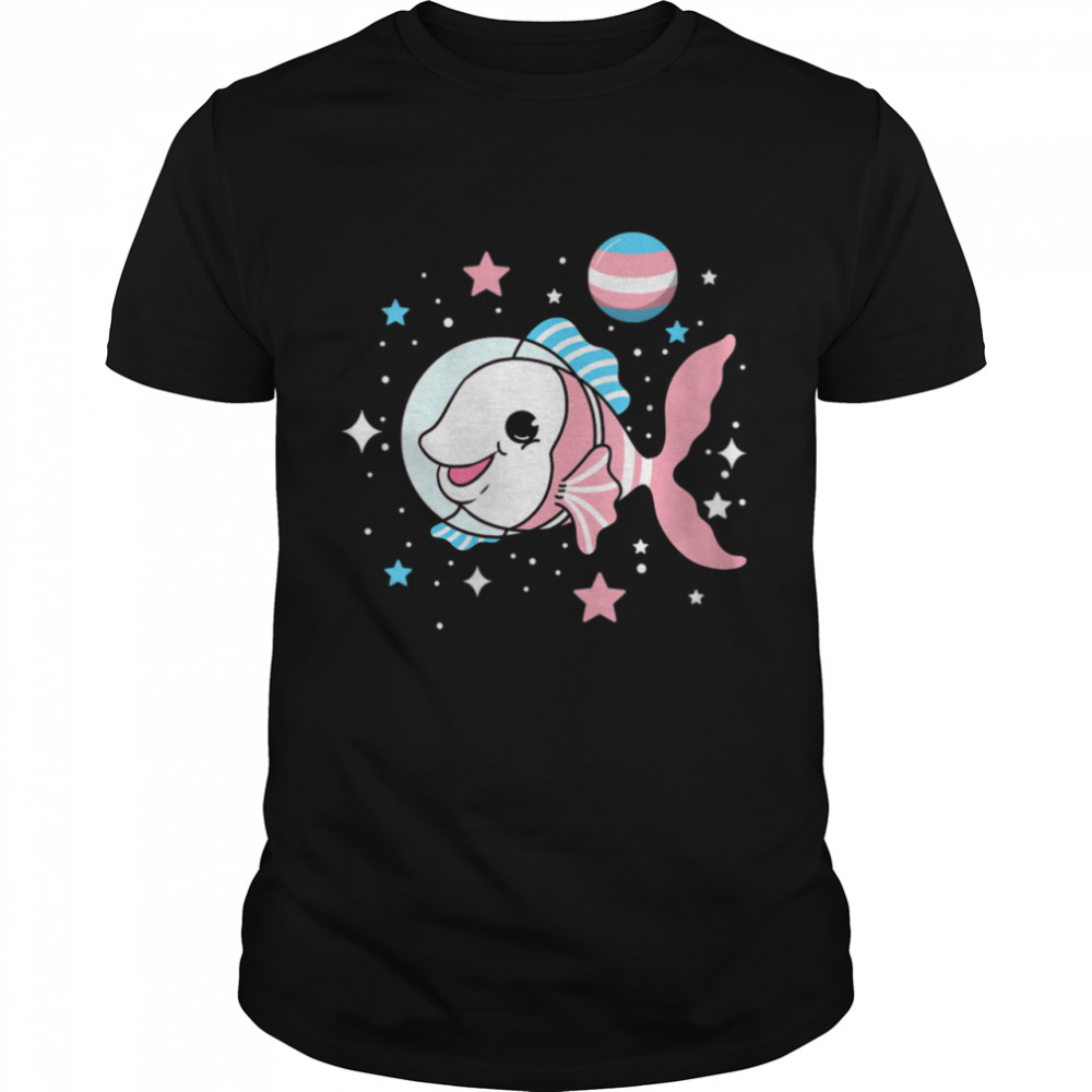 Trans Pride Fish In Space Transgender Shirt