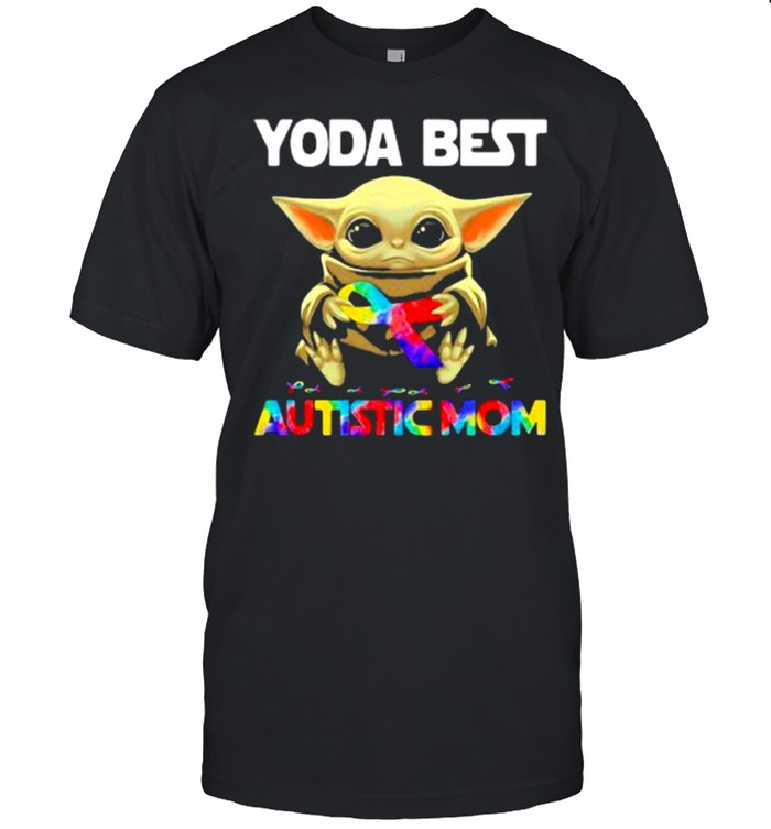 Yoda Best Autistic Mom Ribbon  Classic Men's T-shirt
