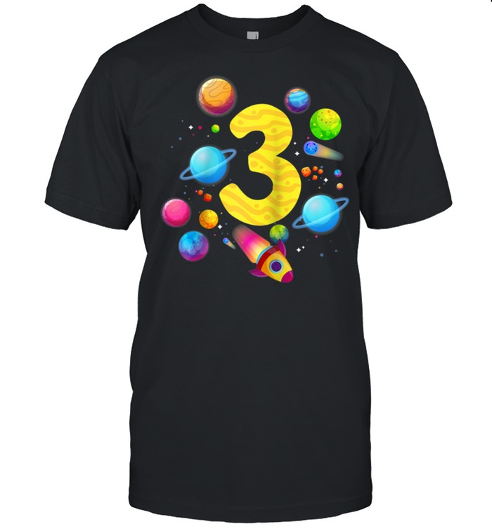 3rd birthday astronaut and space Shirt