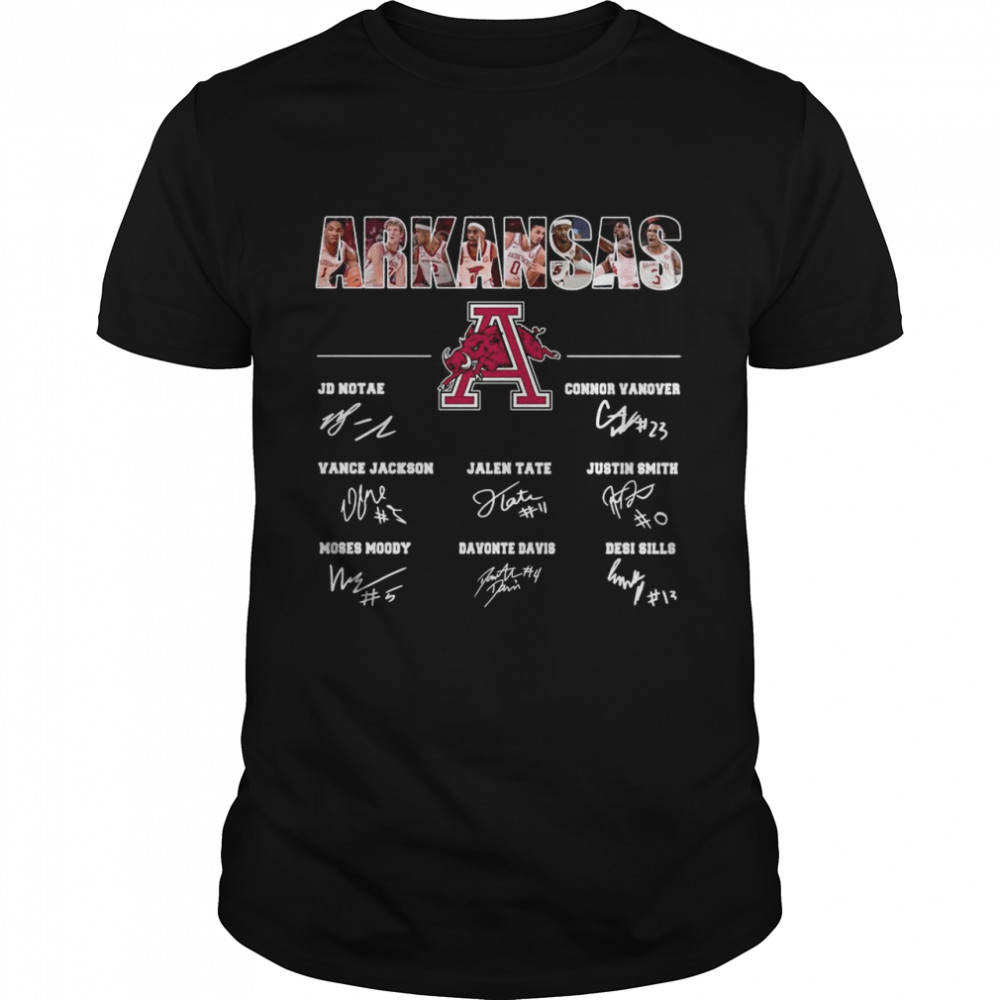 Arkansas Razorbacks Jd Notae Connor Vanover Signatures shirt