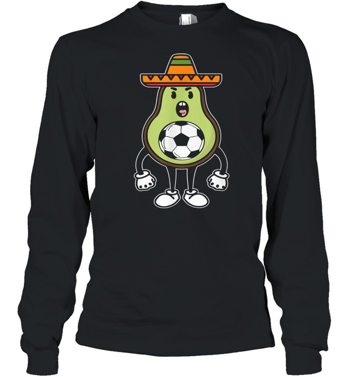 Avocado Soccer Cinco De Mayo Avogato Mexican Fiesta  Long Sleeved T-shirt