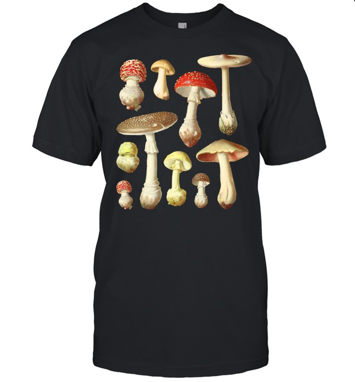 Cottagecore Aesthetic Mushrooms Vintage Mycology Shirt