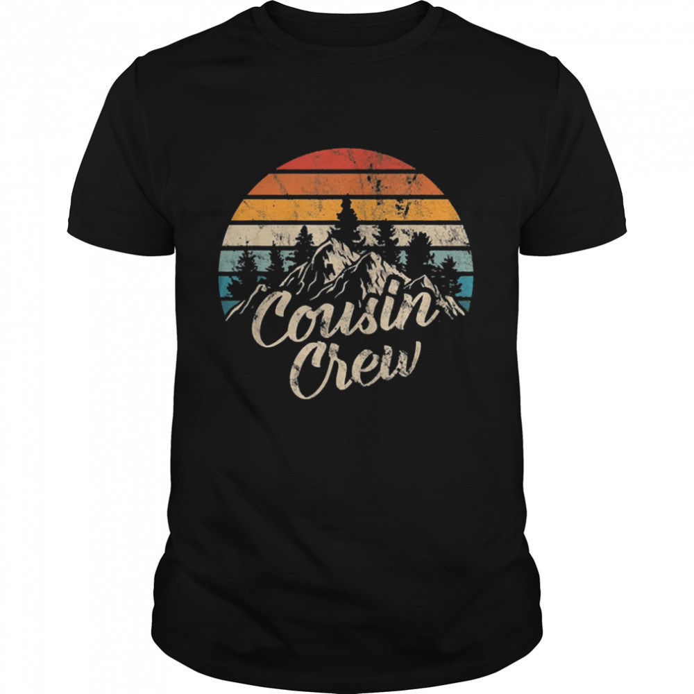 Cousin crew camping outdoor sunset vintage shirt