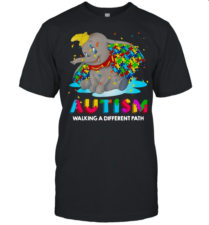Elephant Autism Walking A Different Path T-shirt