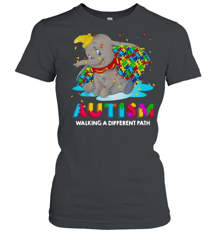 Elephant Autism Walking A Different Path T-shirt Classic Women's T-shirt
