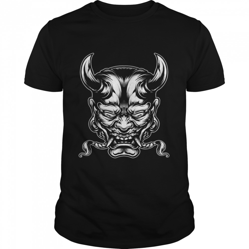 Horned Devil Ogre Demon Mask Asian Spirit shirt