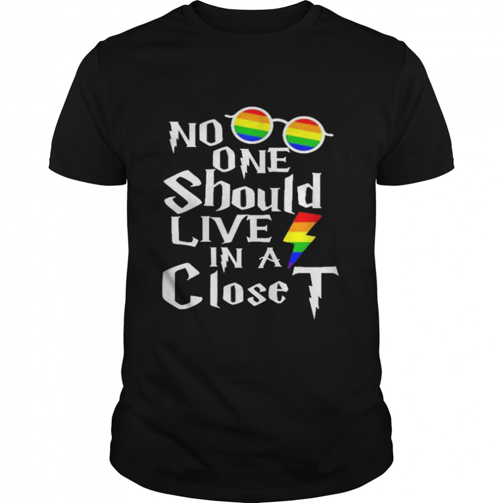 LGBT Harry potter no one should live in a closet shirt