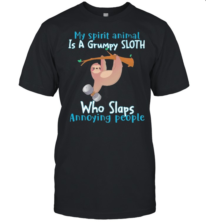 My spirit animal is a grumpy Sloth who slap annoying people shirt