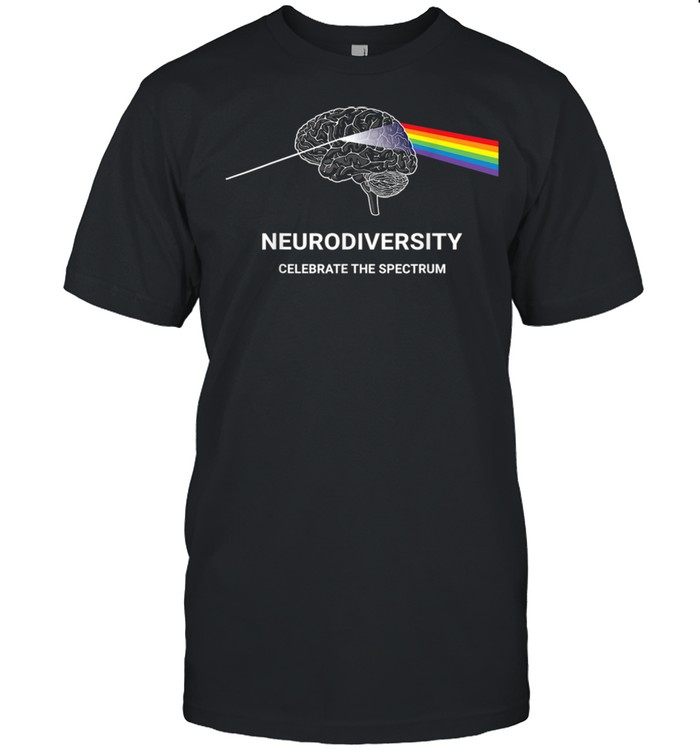 Neurodiversity Autism Spectrum ASD ADHD Rainbow Brain Shirt