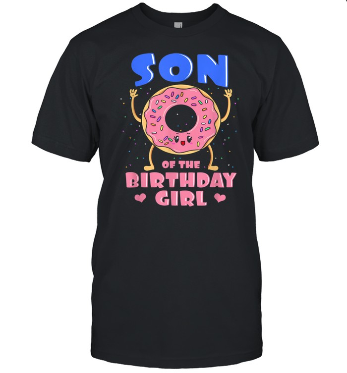 Son Of The Birthday Girl Pink Donut Bday Party Child Shirt