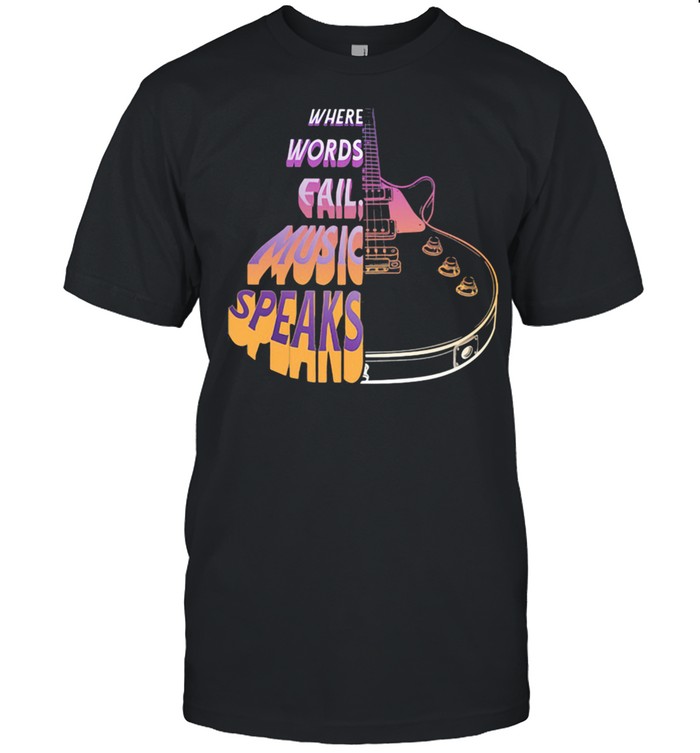 Where World Fall Music Speaks Guitar Shirt