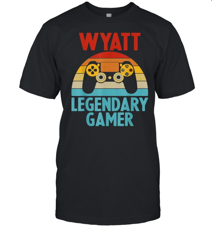 WYATT Name Personalized Gaming Geek Birthday shirt