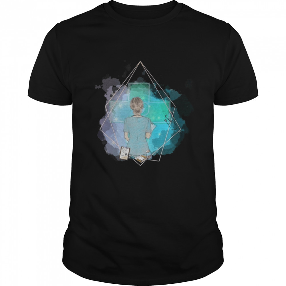 Colorful Behind Nurse Medical Galaxy shirt