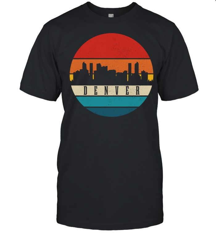 Denver Colorado Skyline Vintage USA Amerika Souvenir Langarmshirt Shirt