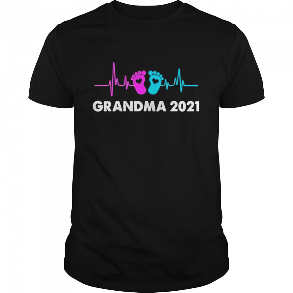 Heartbeat Grandma 2021 Mother Day New Grandma First Time Grandma shirt