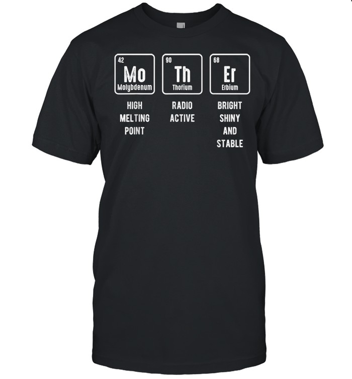 Mother Chemical Symbol Chemistry Science Mothers Day Shirt