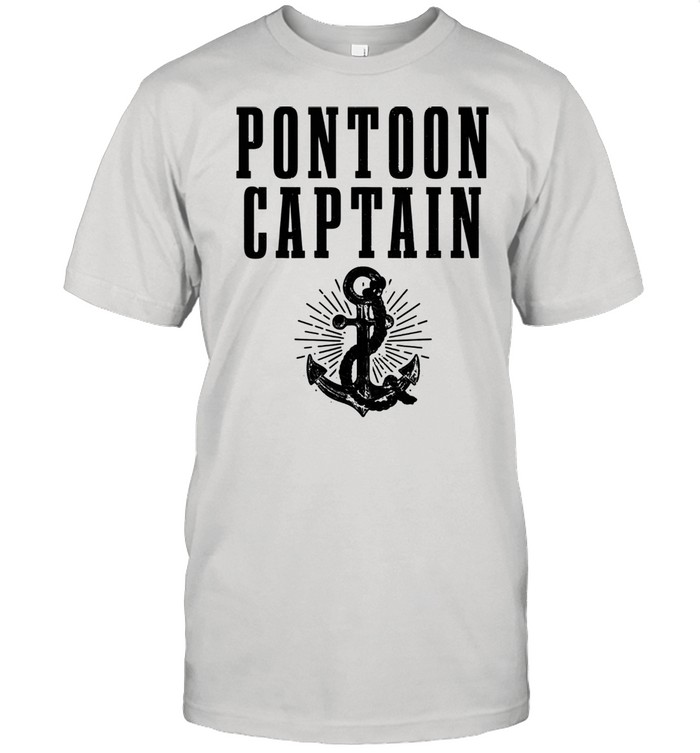 Pontoon Captain Vintage Pontooning Boating Boat Anchor Shirt
