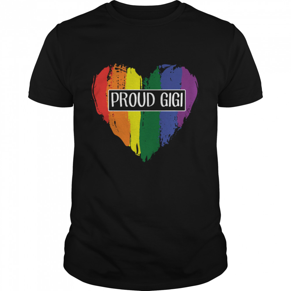 Proud GiGi Heart Grandma LGBT shirt