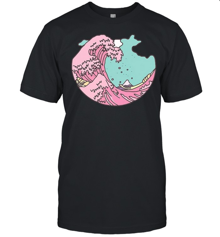 The Great Wave Off Kanagawa Pastel Aesthetic Kawaii Japanese T-shirt