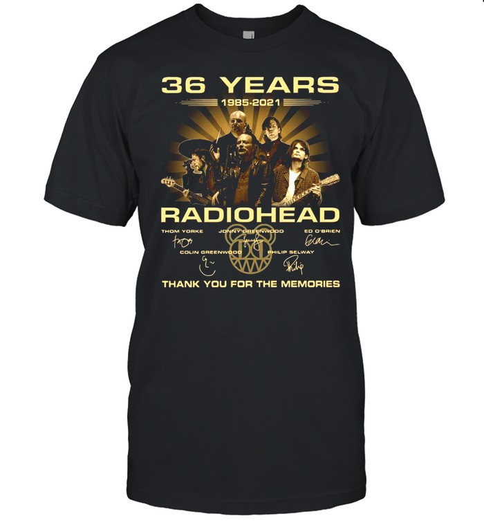 36 Years Radiohead Thank You For The Memories Signatures shirt