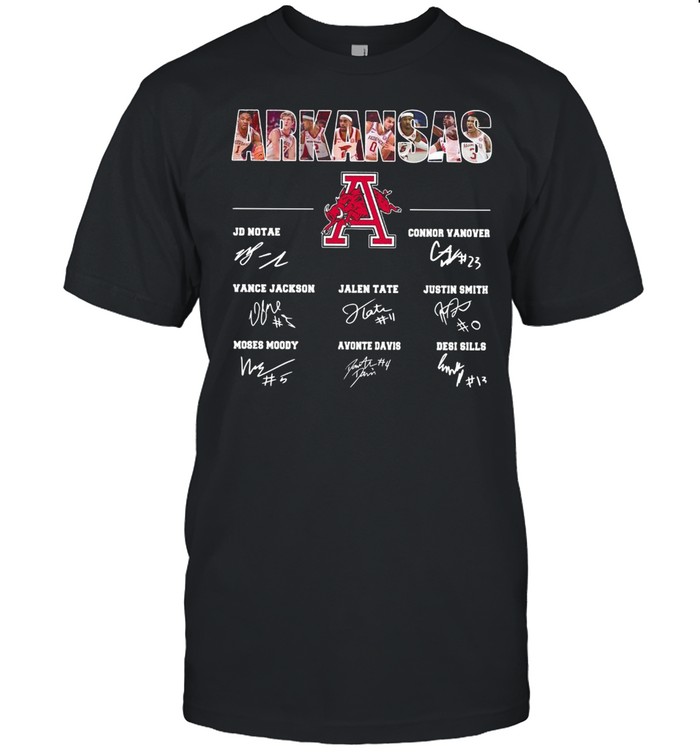 Arkansas Razorbacks Team Basketball 2021 Signatures shirt