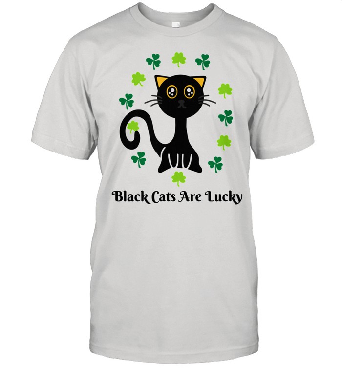 Black Cats Are Lucky Cat Mom Dad Cat Kitten Shirt