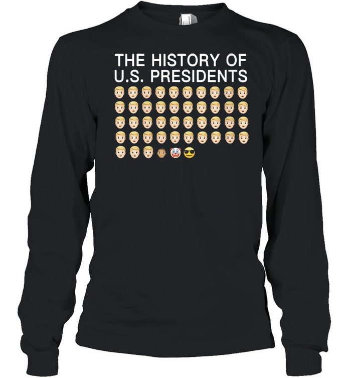 Emojis history of us presidents biden shirt Long Sleeved T-shirt