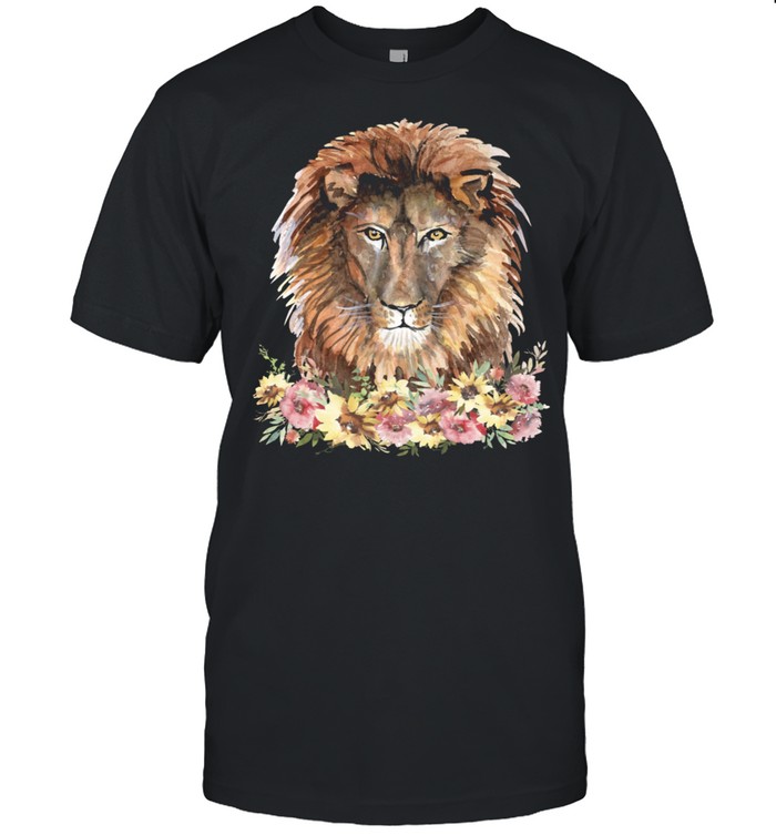 Floral Male Lion Safari Shirt