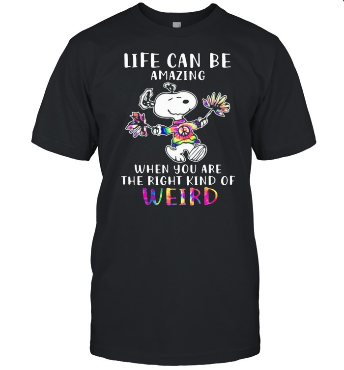 Life Can Be Amazing When You Are The Right Kind Of Weird Snoopy Hippie Shirt