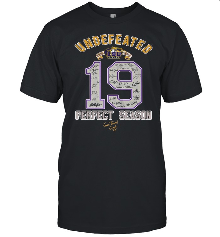 LSU Undefeated 2019 19 perfect season signatures shirt