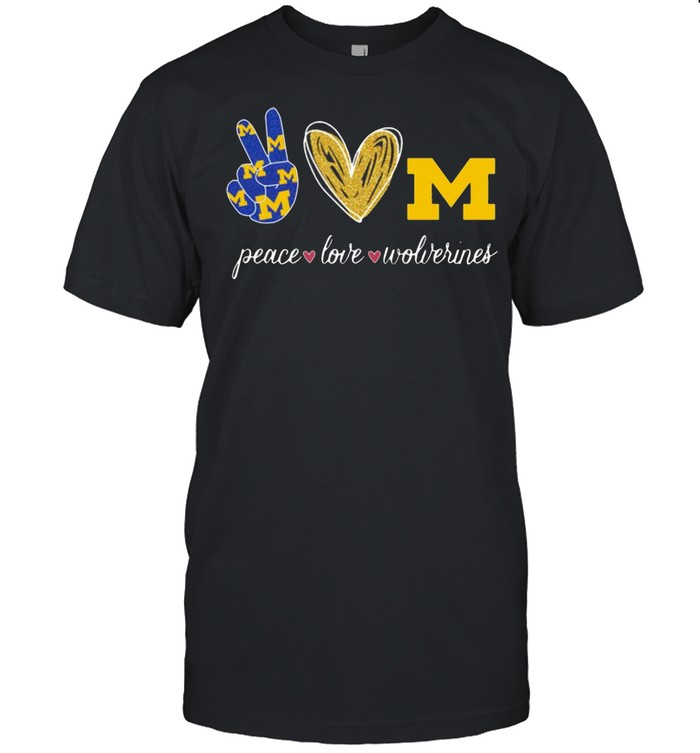 Peace Love Michigan Wolverines Shirt
