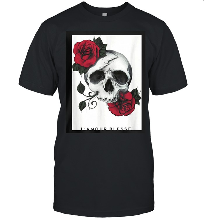 Red rose skull dancing of passion shirt