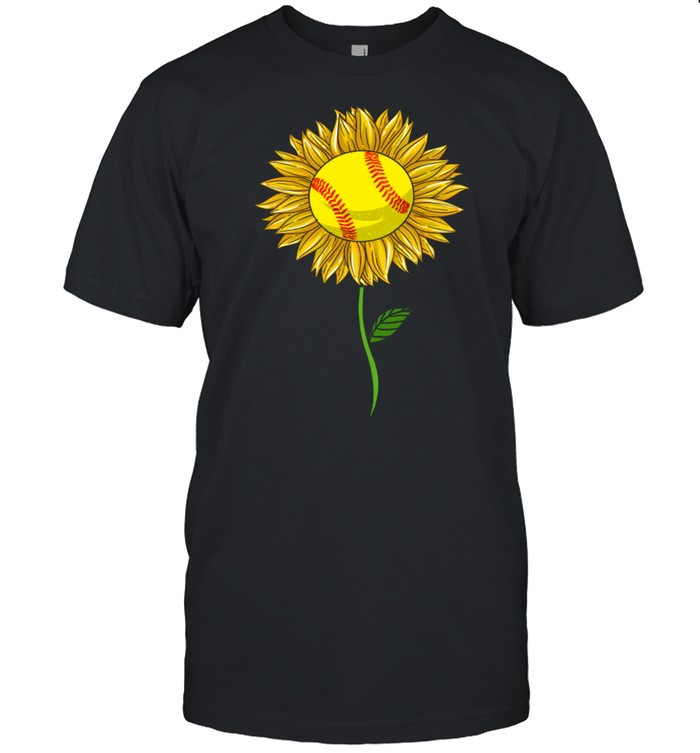 Softball Sunflower For Sports Flower Shirt