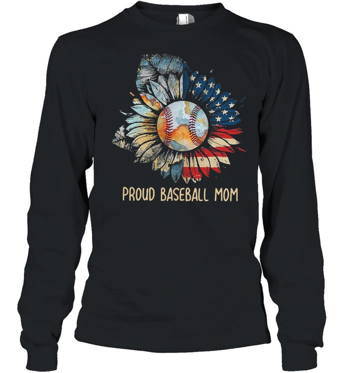 Sunflower proud baseball mom shirt Long Sleeved T-shirt