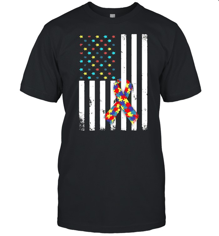 Cancer Awareness American Flag Color shirt